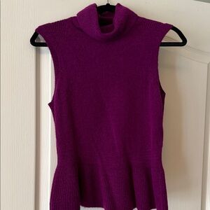 White House Black Market Sleeveless Cowl Neck Sweater - Magenta